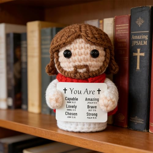 Positive Crochet Jesus Stocking Stuffers for Kids Teens Women Friend