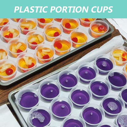 400 Count-2 oz Plastic Condiment Portion Cups(No Lids) - color: 2oz-400 count no lids
