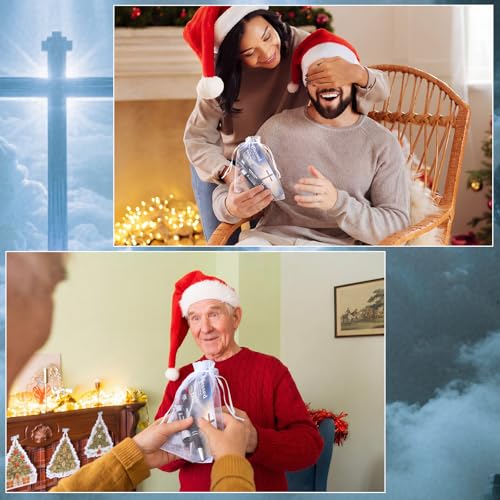Jutom 18pcs/6 Sets Christian Gifts Bulk for Man Church Gifts 6 Christian Men of Faith LED Flashlight Keychain 6 Stylus Pens 6 Bookmarks for Men of God - style: Men of Faith