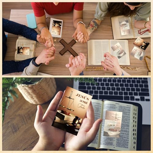 Spanish Gospel Tract Cards Jesús Lo Pagó Todo, Evangelism Scripture Cards - color: Jesús Lo Pagó Todo