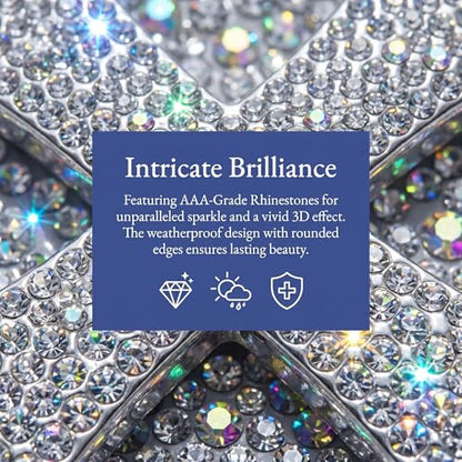 6PCS Rhinestone Cross Car Decals, Sparkly Waterproof Religious Christian Faith Sticker with Self-Adhesive, Crystal Bling Decoration for Car Window Bumper Laptop Motorcycle Helmet