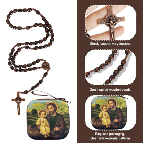Catholic Rosary Beads, Rosarios Cross Pendant Decorative Prayer Box - color: Style-8
