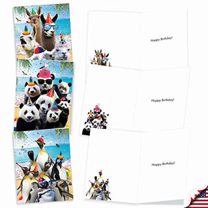 Best Card Co 20 Assorted Birthday Notes Wildlife AM10209BDG-B2x10 - style: Wildlife Photo Ops