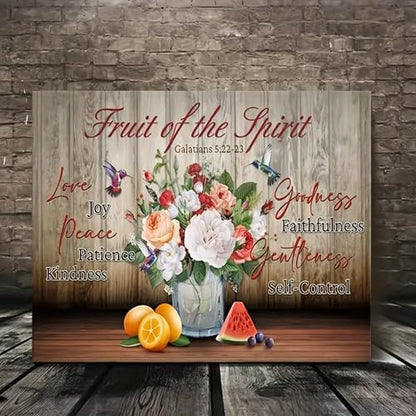 Fruit of the Spirit Wall Art, Galatians 5:22-23 Canvas, Christian Wall Art - color: Fruit of Spirit