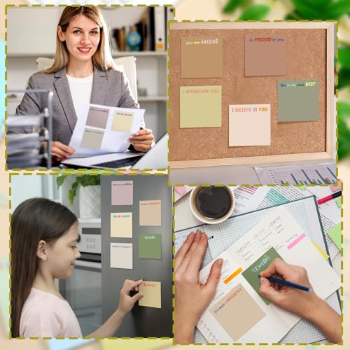 Yinder 24 Pcs Inspirational Sticky Notes Gifts, Thank You, Boho - color: Boho, size: Thank You