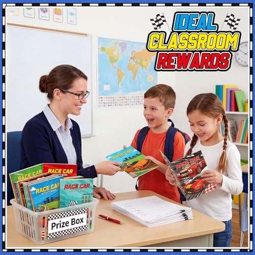 Kosiz 24 Pcs Race Car Activity Books Bulk, Party Favors Mini Books - style: Race Car