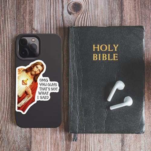 OMG You Guys that’s Not What I Said Stickers Decals Vinyl Waterproof - Journaling Funny Jesus Christian Stickers for Water Bottles, Phone Laptop (OMG) - color: Omg