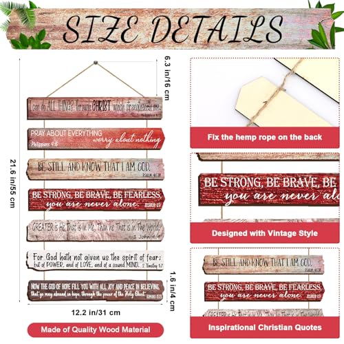 Yookeer 7 Tier Christian Wall Art Bible Verses Red English Style - color: Red, style: English Style