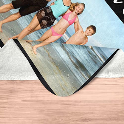 inkArts Custom Blanket with Photo, Personalized Blanket, Customized Photo Blankets, Customizable Picture Blankets, Personalized Fathers Day Blanket Gifts for Dad Baby Kid Family - color: 3 Photos