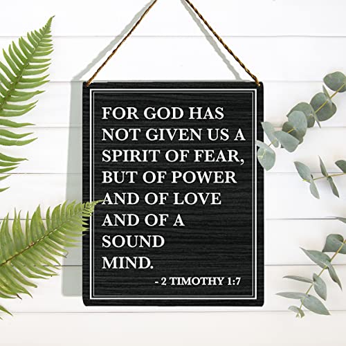 KongMoTree For God has not given us the spirit of fear 2 Timothy 1:7 Bible Verse Wall Art Scripture Sign Wall Christian Gifts Baptism Gift, Bible Verse Sign, 8x10 Inch(GMS617) - color: Timothy 1:7