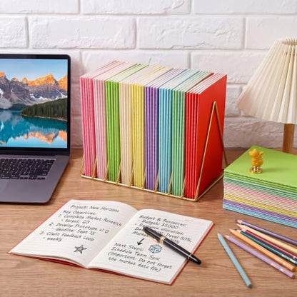 Handepo 100 Pack A5 Composition Notebooks 5"x8" Wide Ruled Notebook - color: Classic Macaron, size: A5