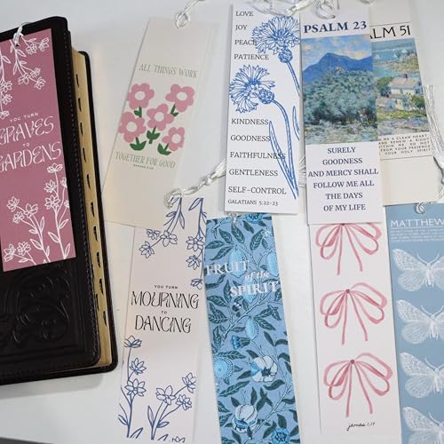 10 Pcs Christian Bookmarks for Women Unique Bookmarks Handmade Bible Christian Gifts for Women Book Lovers Readers Church Book Club