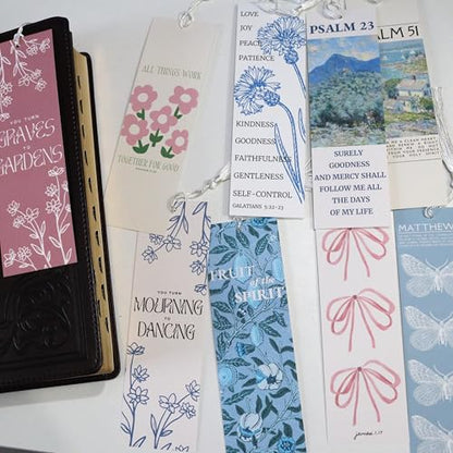 10 Pcs Christian Bookmarks for Women Unique Bookmarks Handmade Bible Christian Gifts for Women Book Lovers Readers Church Book Club