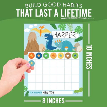 Sticker Chart for Kids Behavior at Home and Back to School Reward Charts - color: Dinosaur
