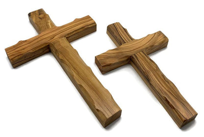 iHoly Land Crafts Olive Wood Wall Cross, Handmade in Bethlehem, 8x5in - size: 8"L x 5"W