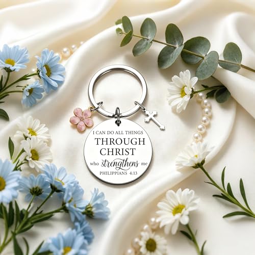 Christian Gifts for Women Bible Verse Cross Keychains for Women