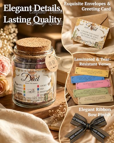 Bible Verse Jars Christian Birthday Gift for Dad Men Husband - color: Bible Verse Jars for Dad