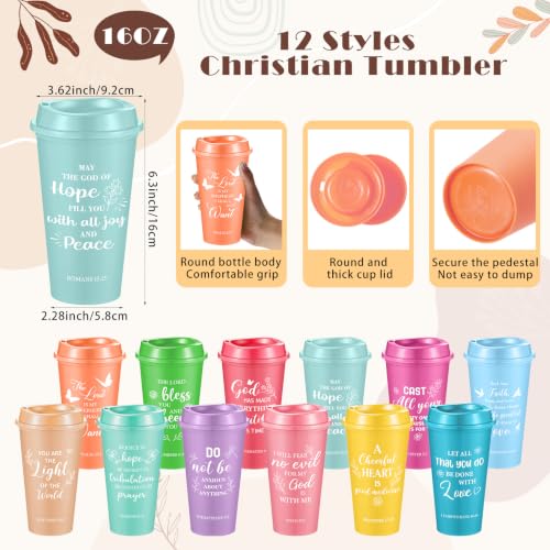Skylety 12 Set Christian Gifts Bulk Scripture Cup Set, Soft Color - color: Soft Gradient
