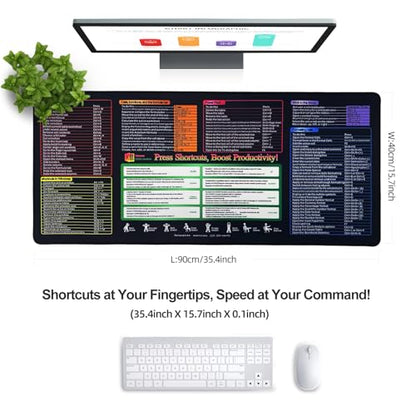 XXL Gaming Mouse Pad 35.4x15.7 Professional Large Mouse Pad & Computer Game Mouse Mat-90x40 Excelnew - color: Excelnew, size: 35.4L x 15.7W inches