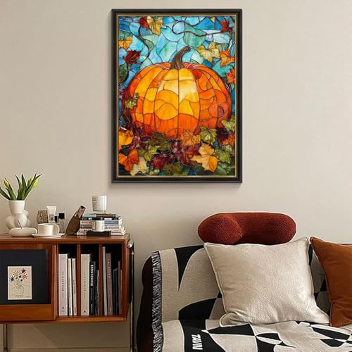 Pumpkin Diamond Art Kits for Adults,Fall Diamond Painting Kits for Beginner - color: JOJO-DP94
