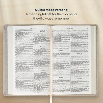 Personalized KJV Small Print Bible for Adult, Name Engraved, Standard Size - color: Taupe
