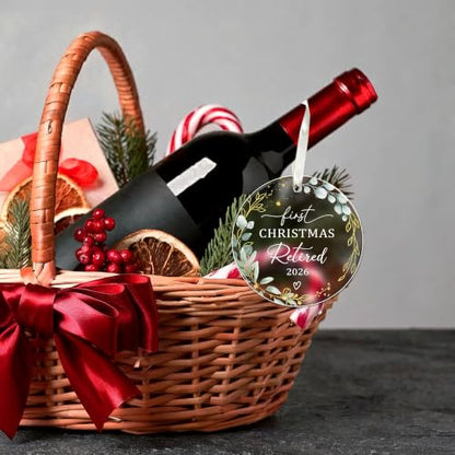 HEXMOZ Retirement Gift for Woman - Retirement Gifts for Men, Women 2026 - color: First Christmas Retired 2026