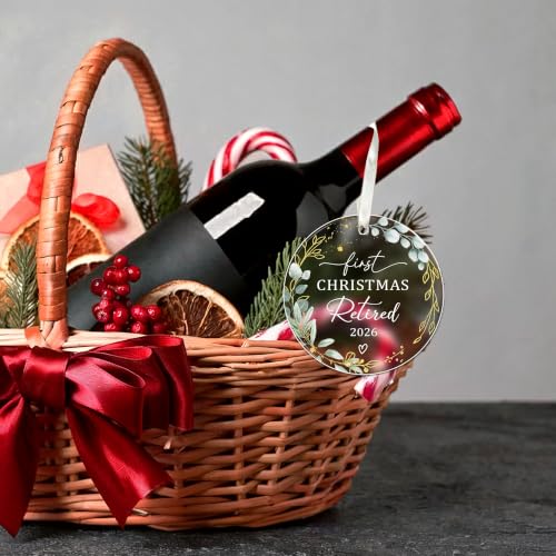 HEXMOZ Retirement Gift for Woman - Retirement Gifts for Men, Women 2026 - color: First Christmas Retired 2026