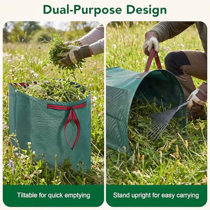 Dntorx 53 Gallon Leaf Bags, 2-Pack, Reusable Yard Waste Bags - size: 1 Count (Pack of 2)