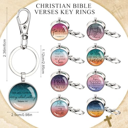 Fumete Christian Keychain Bulk for Wowen Men - style: Gradient Colors