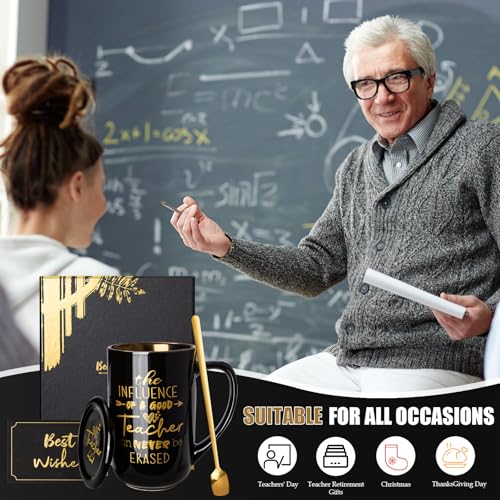 Teacher Gifts, Teacher Appreciation Gift Set 18oz Coffee Mug - color: Teacher-Black