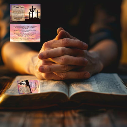 200 Pcs Sinner’s Prayer Cards Bulk, Christian Bible Tract Salvation Cards, Double-Sided Gospel Scripture Cards, Religious Pocket Cards for Witnessing, Ministry, Church Outreach, Gifts