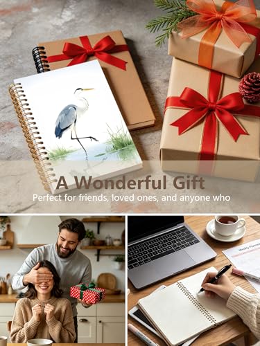 Blue Heron Gifts Notebook, Zen Nature Bird Journal for Adults Women, Bird Lover Watcher Gifts, Coastal Birding Hardcover Notebook Journal for Work Study 5.5x8.3 in - color: Blue Heron