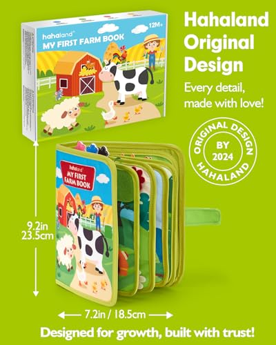 hahaland Busy Book for Toddlers 1-3 - Montessori Toys 1 Year Old Busy Board - style: Farm