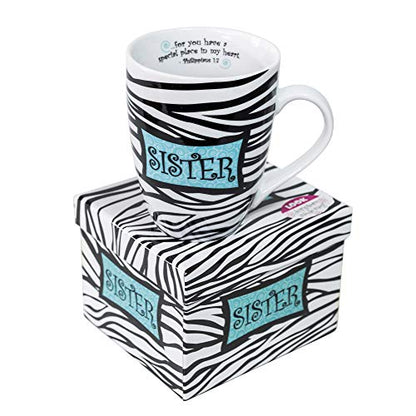 Divinity Boutique 20612 Boxed Mugs, Sisters Zebra, 12 ounce - color: Sisters Zebra