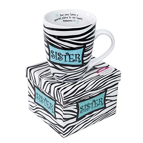 Divinity Boutique 20612 Boxed Mugs, Sisters Zebra, 12 ounce - color: Sisters Zebra