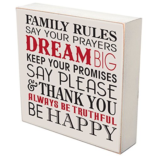 LifeSong Milestones Family Rules Say Your Prayers Wedding for Couple, Housewarming Gift Ideas for Mr. and Mrs. Shadow Box 6"x6" (Family Rules say Your Prayers) - color: Family Rules Say Your Prayers
