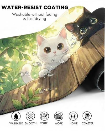 Mouse Pad, Desk Mat, 31.5x11.8in Large Mousepad, Kitten - color: Kitten