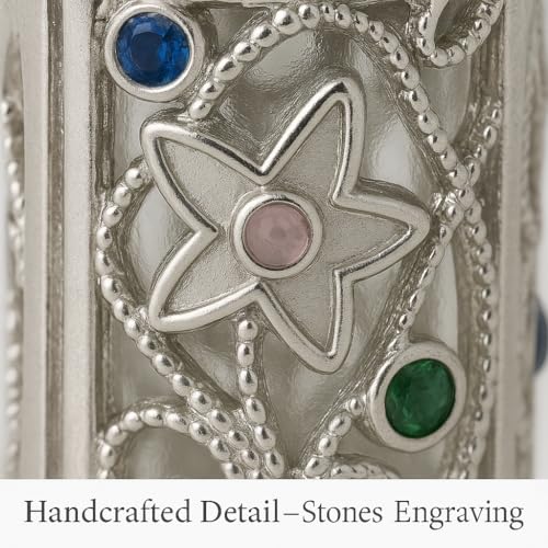 Anointing Oil Bottle Keychain, Silver - color: Silver