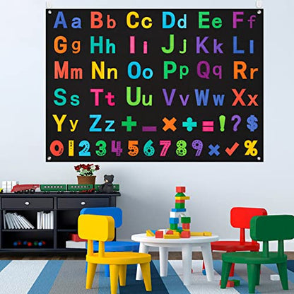 WATINC ABC Learning Felt Board Set - 151Pcs Flannel Math Symbols Kit