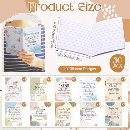 Kinlop 30 Pcs Christian Gifts for Women Small Prayer Journals, Bohemia - style: Bohemia