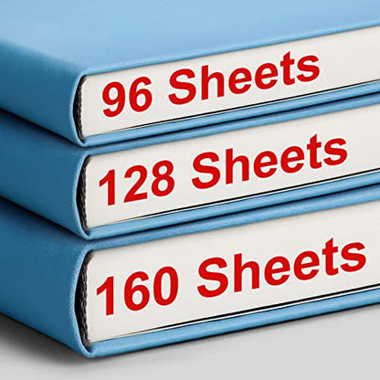 AHGXG Lined Journal Notebook, 320 Numbered Pages, A5 (5.75'' X 8.38'') - color: Light Blue, size: A5