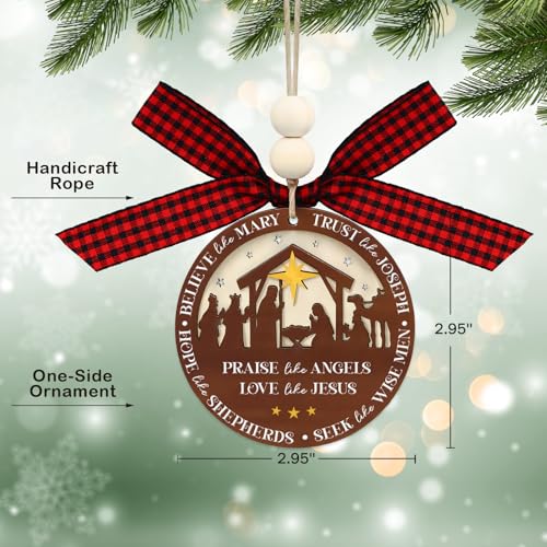 D4DREAM Religious Christmas Ornaments Wooden 3D - color: A03