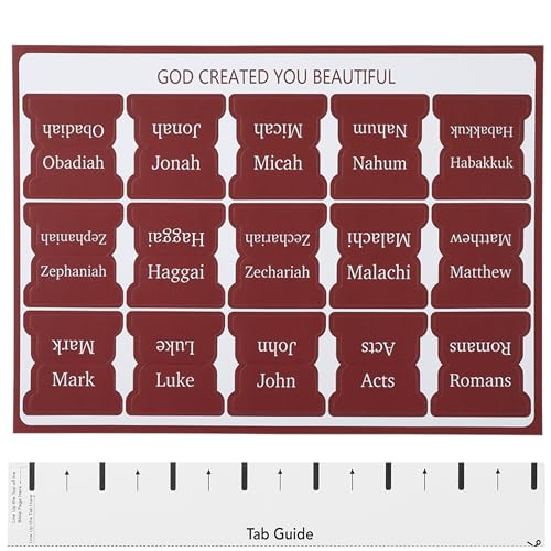 Mr. Pen- Laminated Bible Tabs, 75 pcs, Easy-to-Read & Apply - color: Mahogany