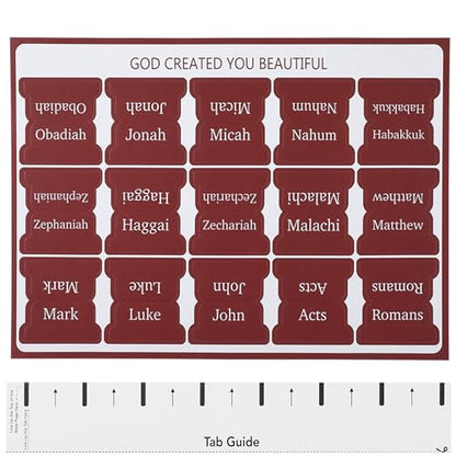 Mr. Pen- Laminated Bible Tabs, 75 pcs, Easy-to-Read & Apply - color: Mahogany