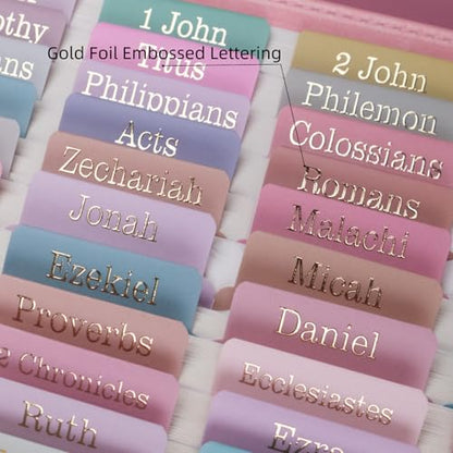 UPAFEXXI-Laminated Bible Tabs, Bible Tabs for Women and Men - color: Morandi