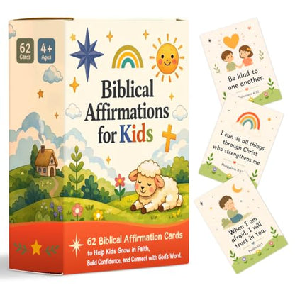 Prayer Cards for Kids, Biblical Affirmation Cards for Kids