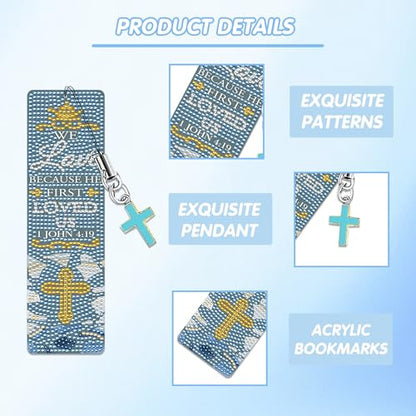 Christian Bible Diamond Art Bookmarks, Diamond Painting Book Marks - style: Christian Bible