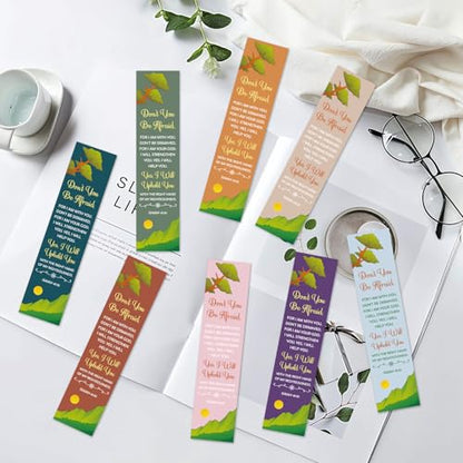 8Pcs Christian Bookmarks for Women Men Religious Gift Inspirational Scripture Gifts Catholic Spiritual Gifts Faith Based Gift Easter Christmas Birthday Present for Family Friend Bible Verse Bookmarks - color: Bible Bookmarks