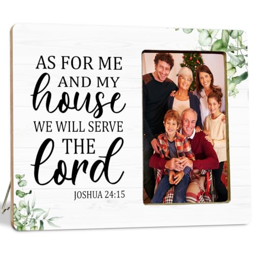 As For Me And My House We Will Serve The Lord Joshua 24:15 Wood Photo Frame,Religious Christian Photo Frame - color: Lord