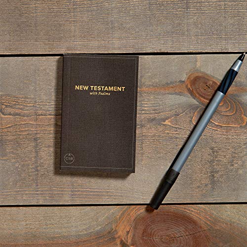 CSB Pocket New Testament with Psalms, Black Trade Paper, Red Letter, Concise Format, Evangelism, Outreach, Easy-to-Read Bible Serif Type